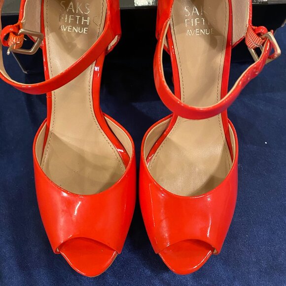 Saks Fifth Avenue Sharlene Orange Punch 8M - Picture 4 of 9